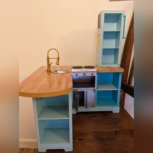 American Girl Doll Gourmet Kitchen AS IS incomplete missing Parts